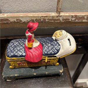 Vintage Red Riding Hood Cast Iron Mechanical Bank